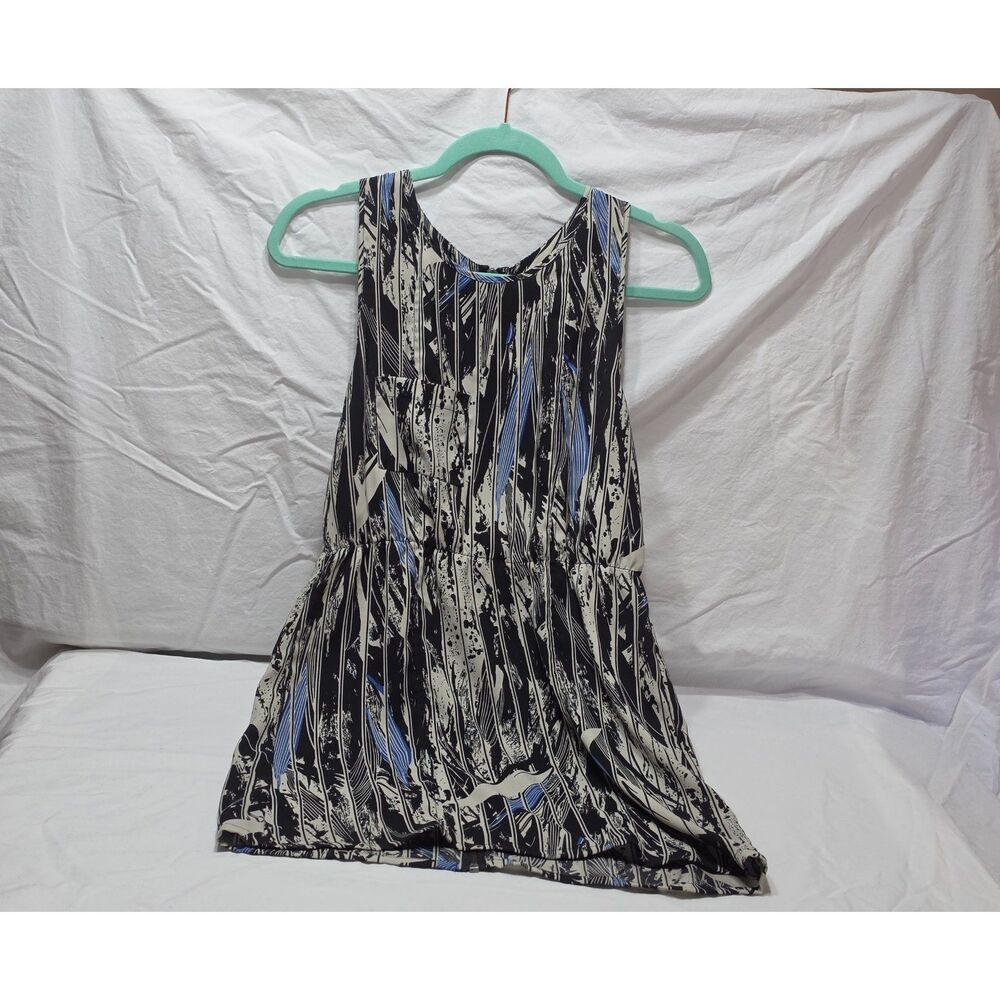 Reformed Urban Outfitters Sleeveless Skater Dress Mini Black Blue White Size S